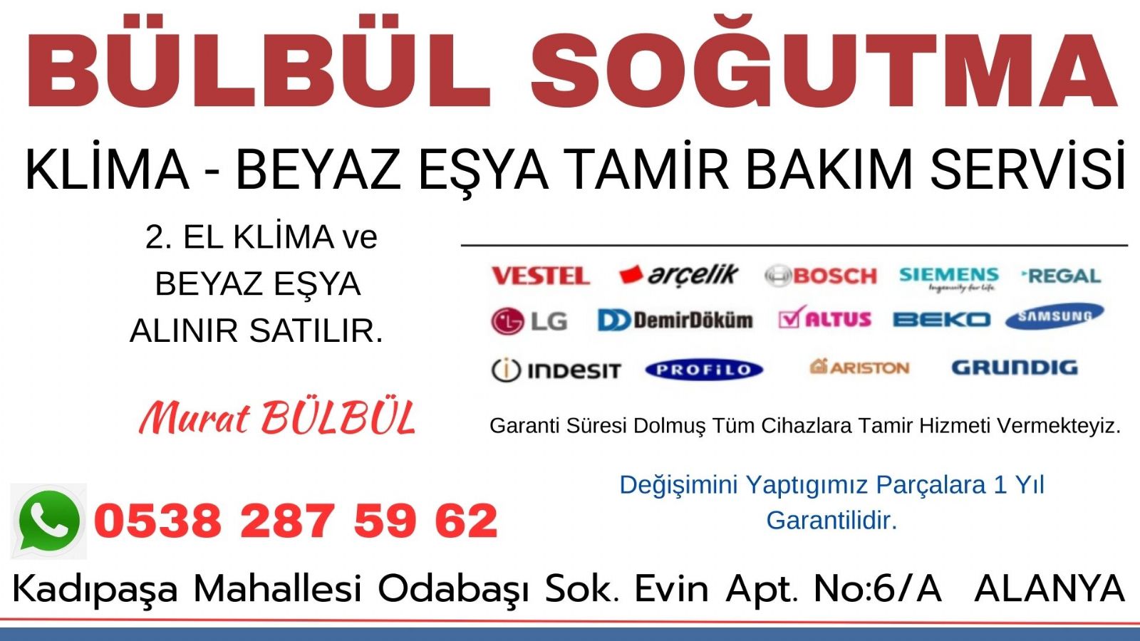 Mahmutlar Buzdolabı Servisi